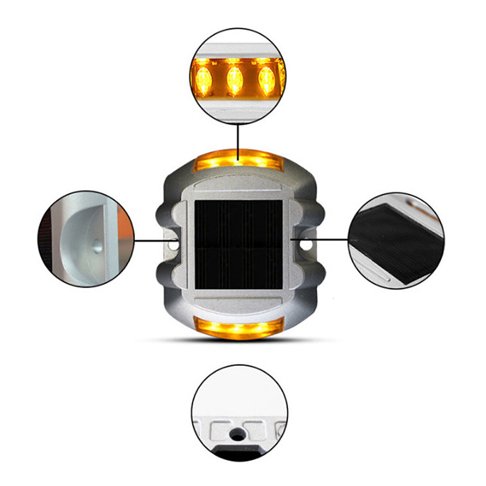 4Pcs Solar LED Pathway Driveway Ground Light