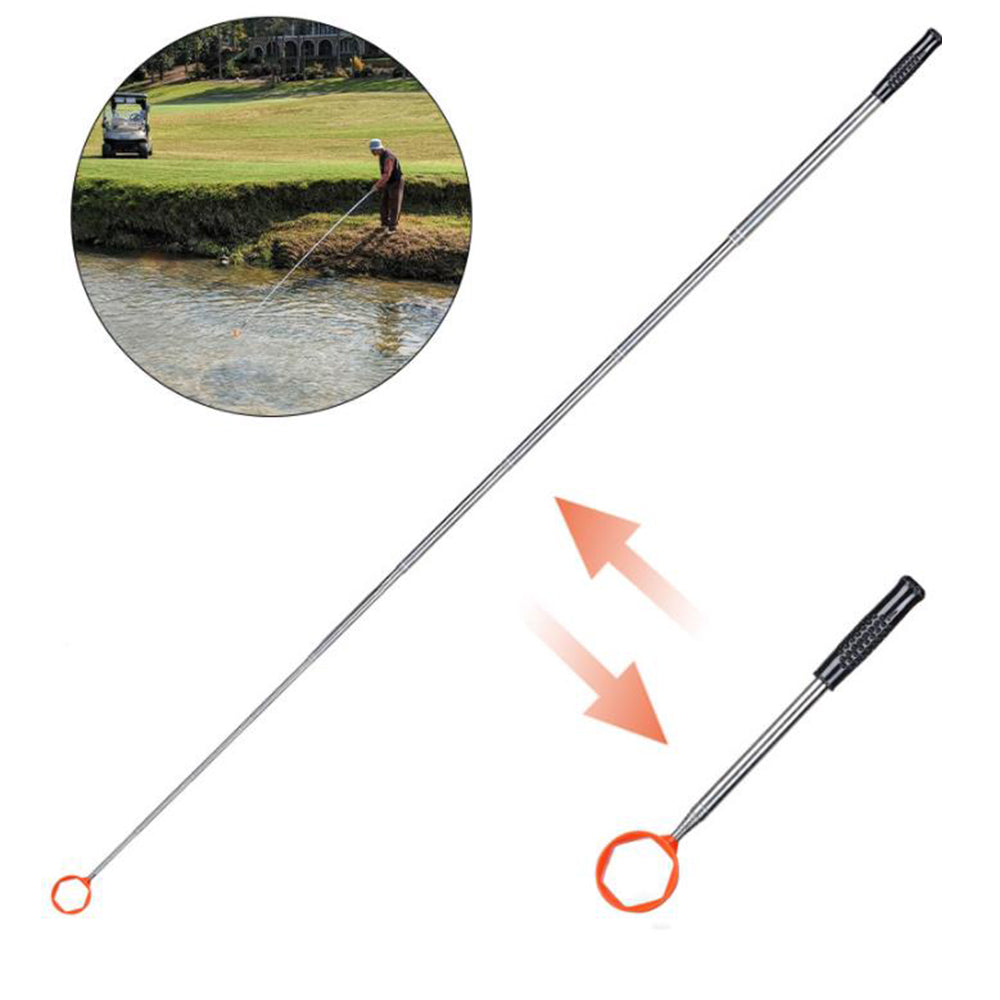 Stainless Steel 10-Section Telescopic Golf Ball Retriever