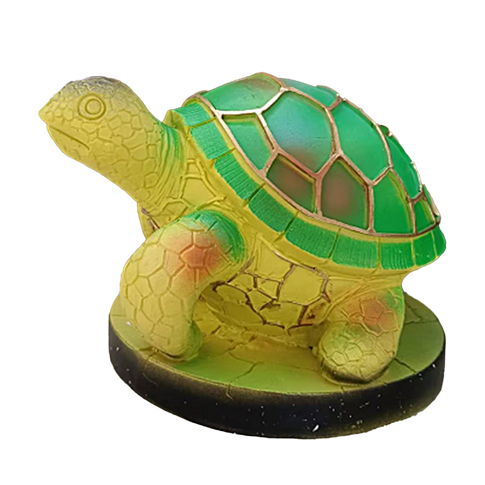 Stained Painting Glass-Like Animal Table Lamp Resin Night Light-Turtle