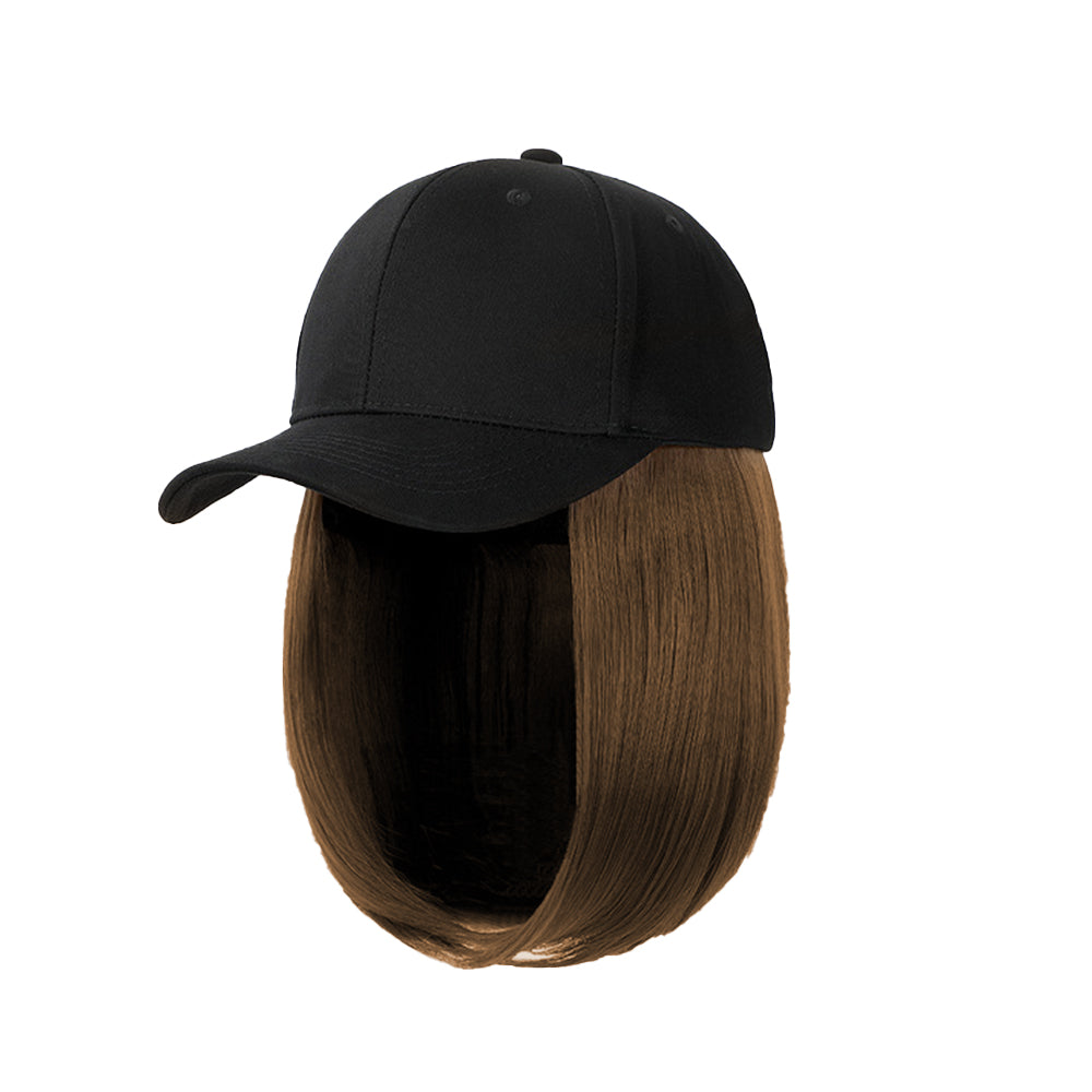 Adjustable Wig Hat Baseball Cap Short Hair Fashion Women Hat Sun Visor Cap
