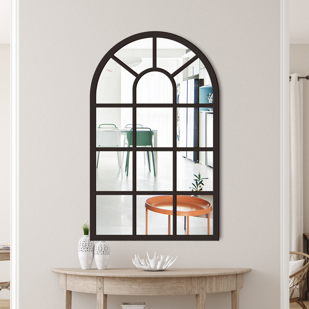 Self-adhesive Rectangular Acrylic Wall Mirror Window Sticker Decals-Arched
