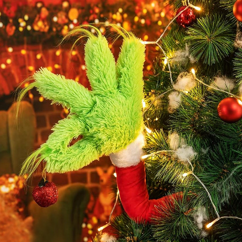 Christmas Inspired Green Hand for Tree Decorations Topper Garland Ornaments