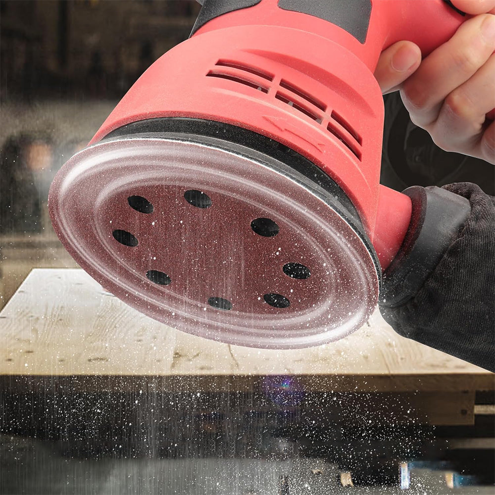 100Pcs 5-Inch 8-Hole Sanding Discs with Hook and Loop Backing for Random Orbital Sander