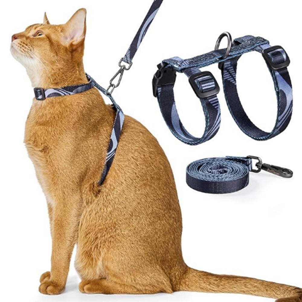 2Pcs Cat Adjustable Harness and Leash Set