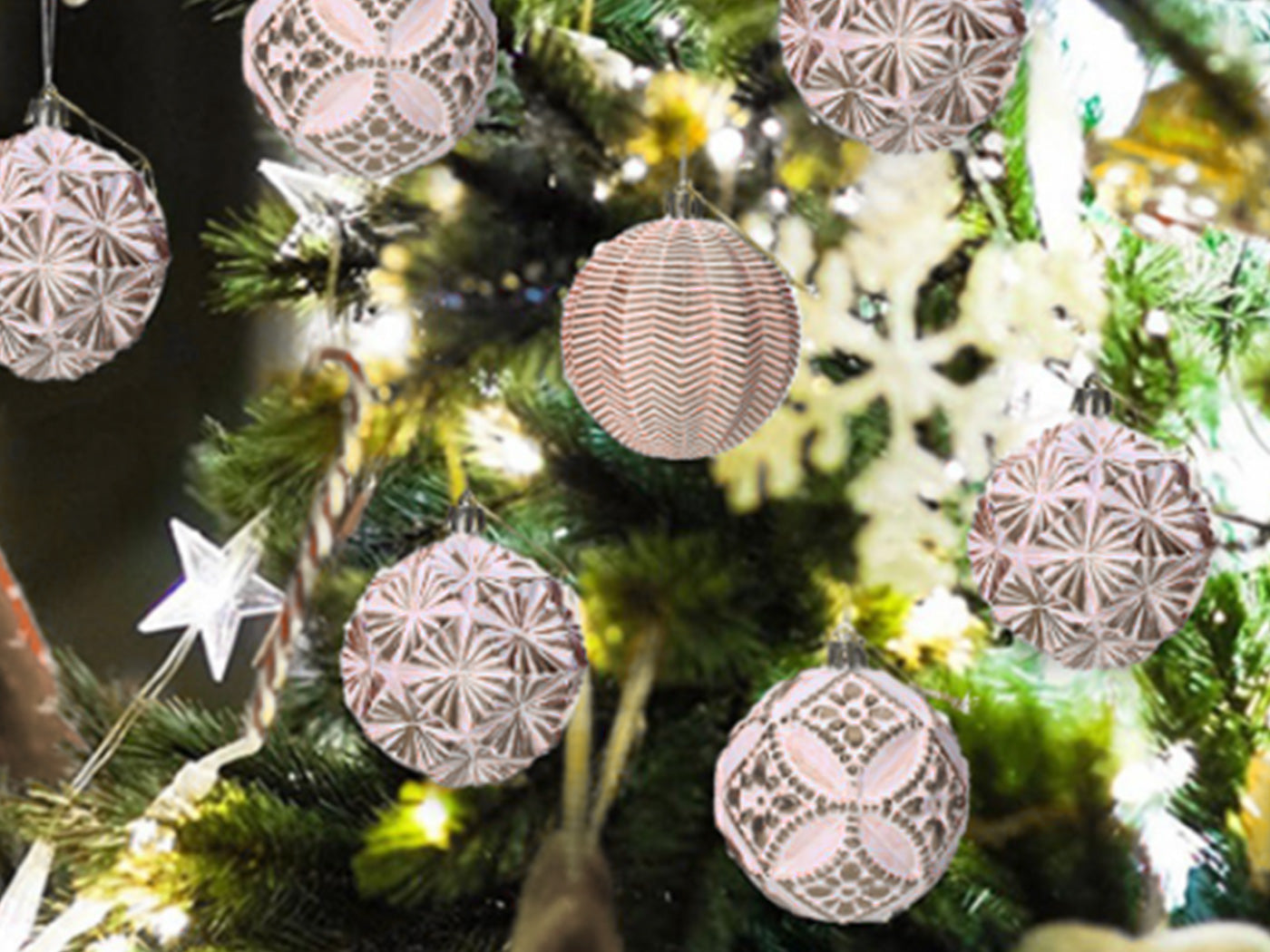 9pcs Christmas Ball Ornaments for Xmas Tree Hanging Ball Ornament Decorations