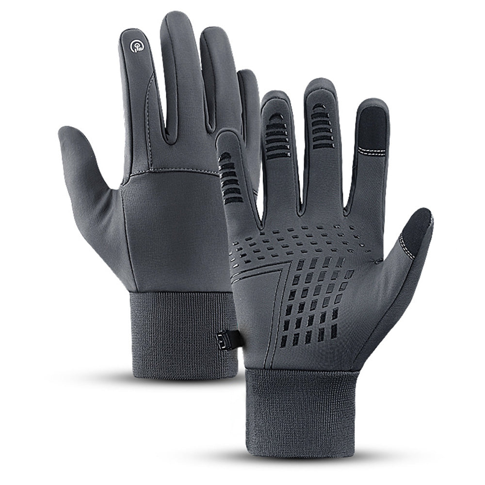 Winter Gloves Waterproof Touchscreen Thermal Ski Gloves for Skiing Running Driving-Grey