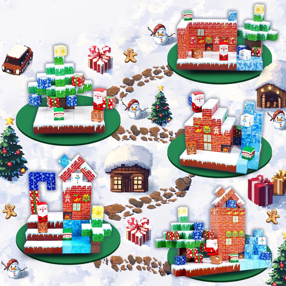 Christmas Building Cubes Sets for Boys and Girls