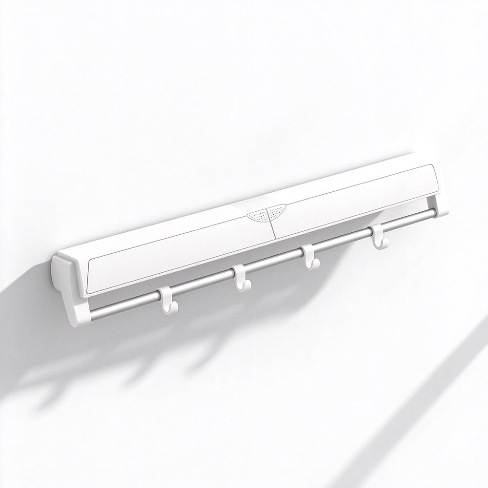 Foldable Wall Mounted Aluminum Clothes Drying Rack with Seven Rods