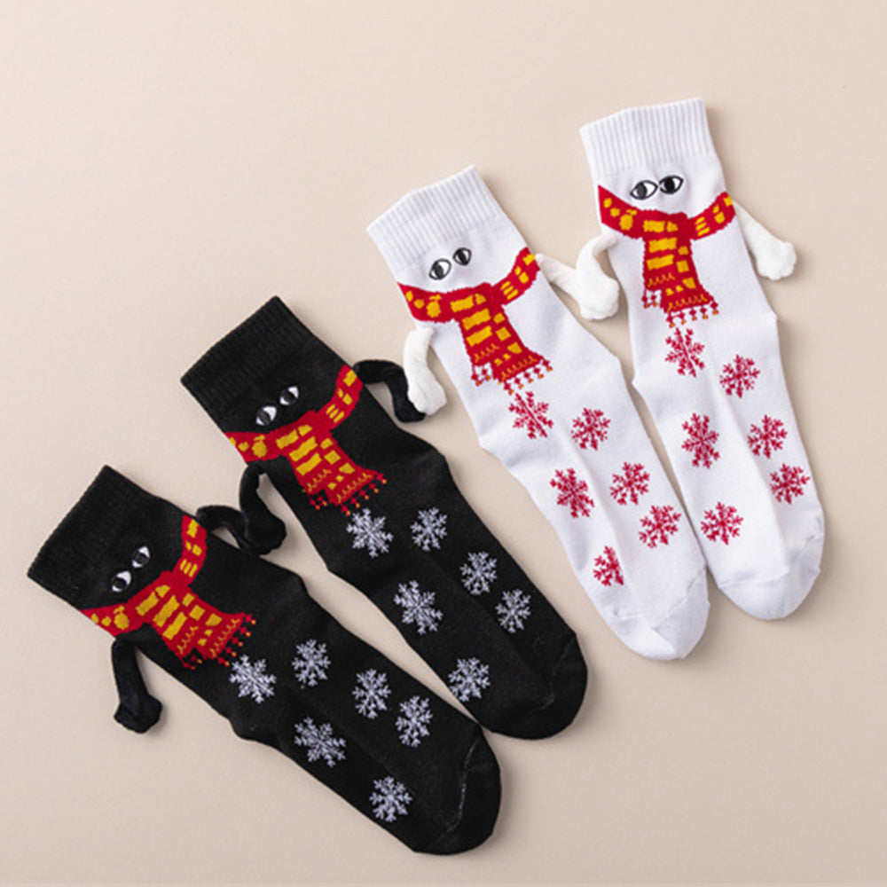 Magnetic Holding Hands Socks Novelty Funny Women Men Couple Socks For Christmas Gifts