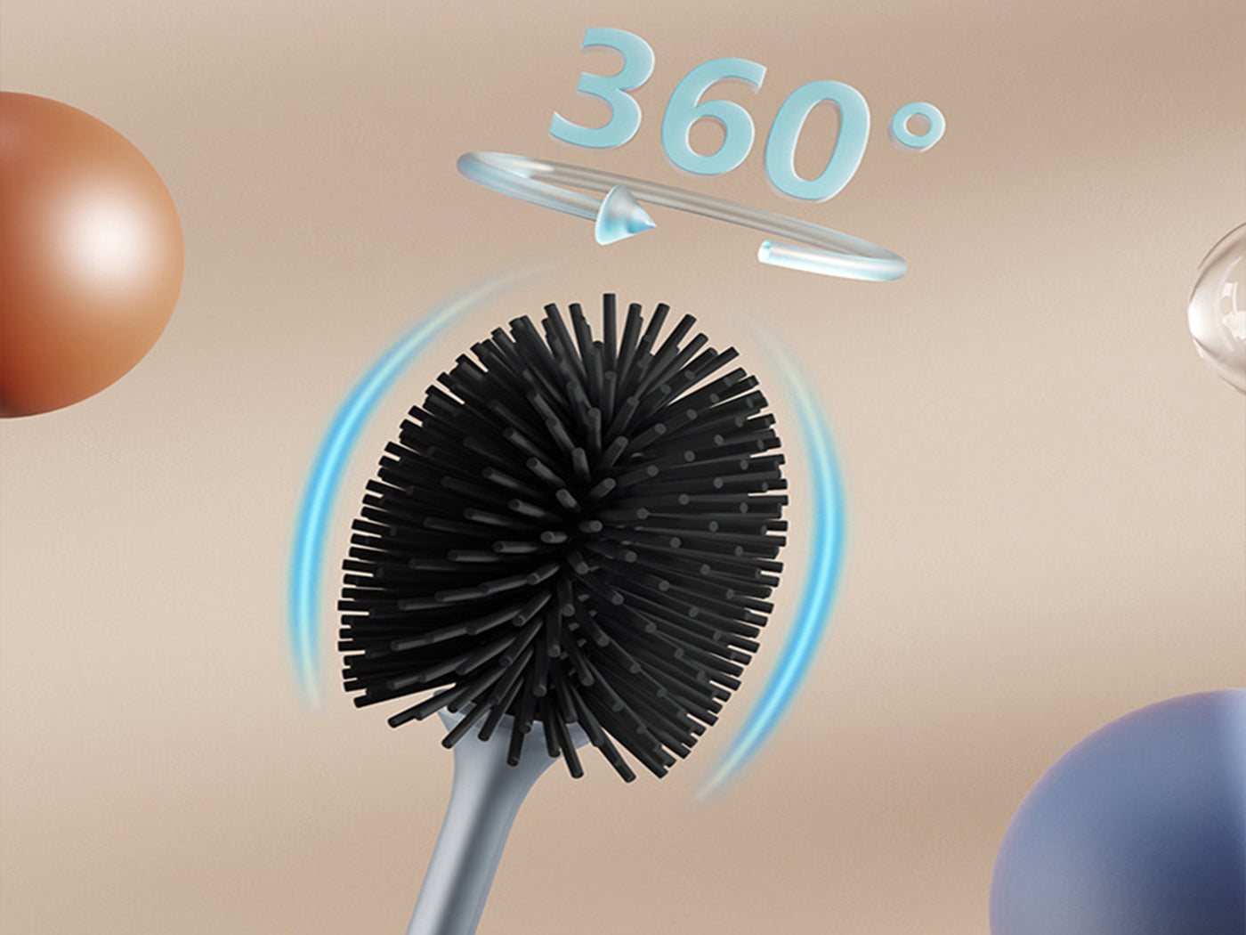 Toilet Brush with Quick Drying Holder