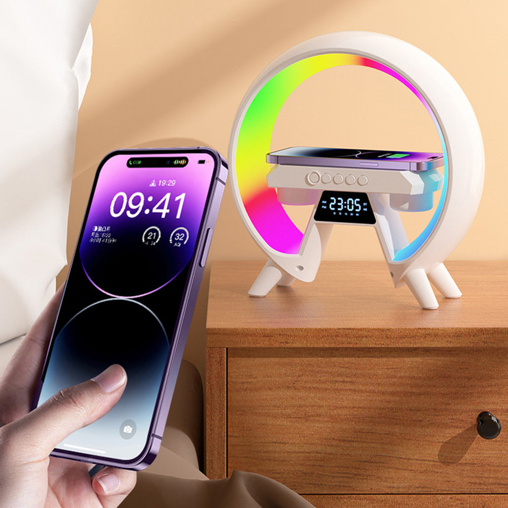 Wireless Charging Bluetooth Speaker Night Light