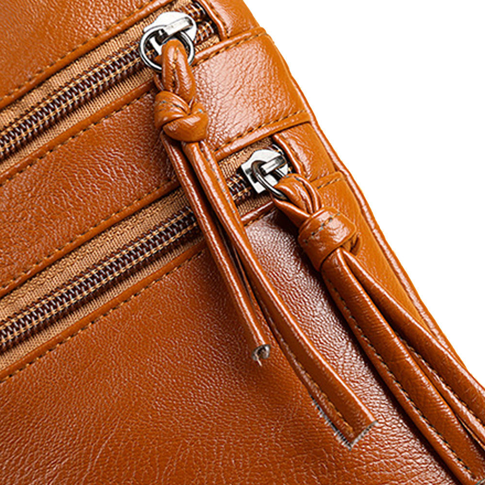 Women's Multi Zipper Mobile Phone Crossbody Bag