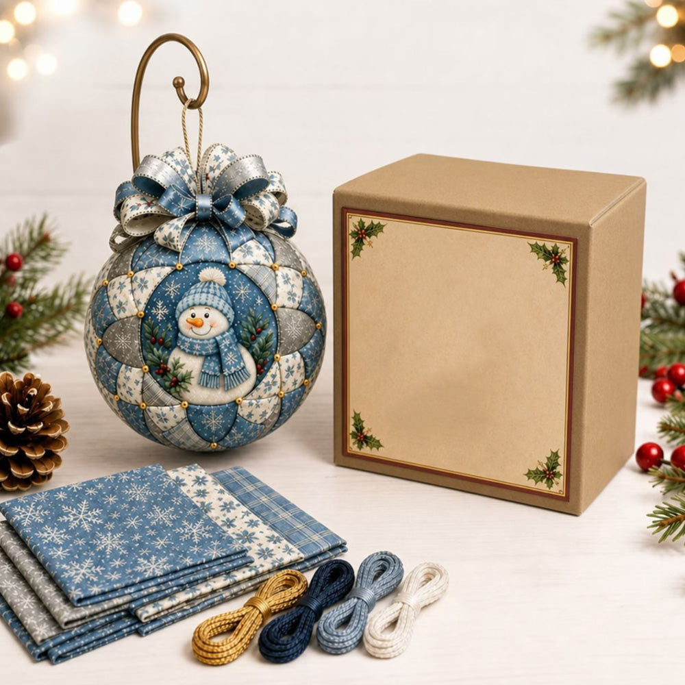 Adult Christmas Patchwork Ball DIY Ornament Craft Kit