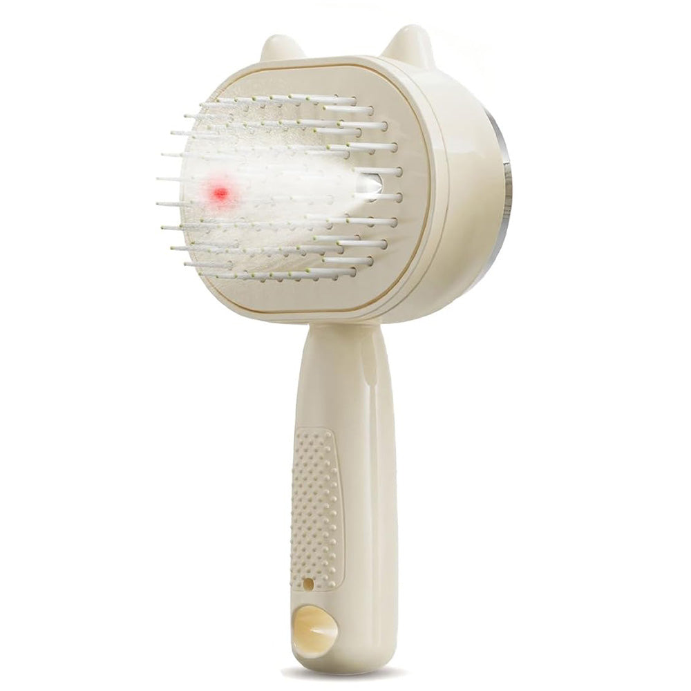 Electric Spray Hair Brush with Cat Ear Design and One Click Cleaning