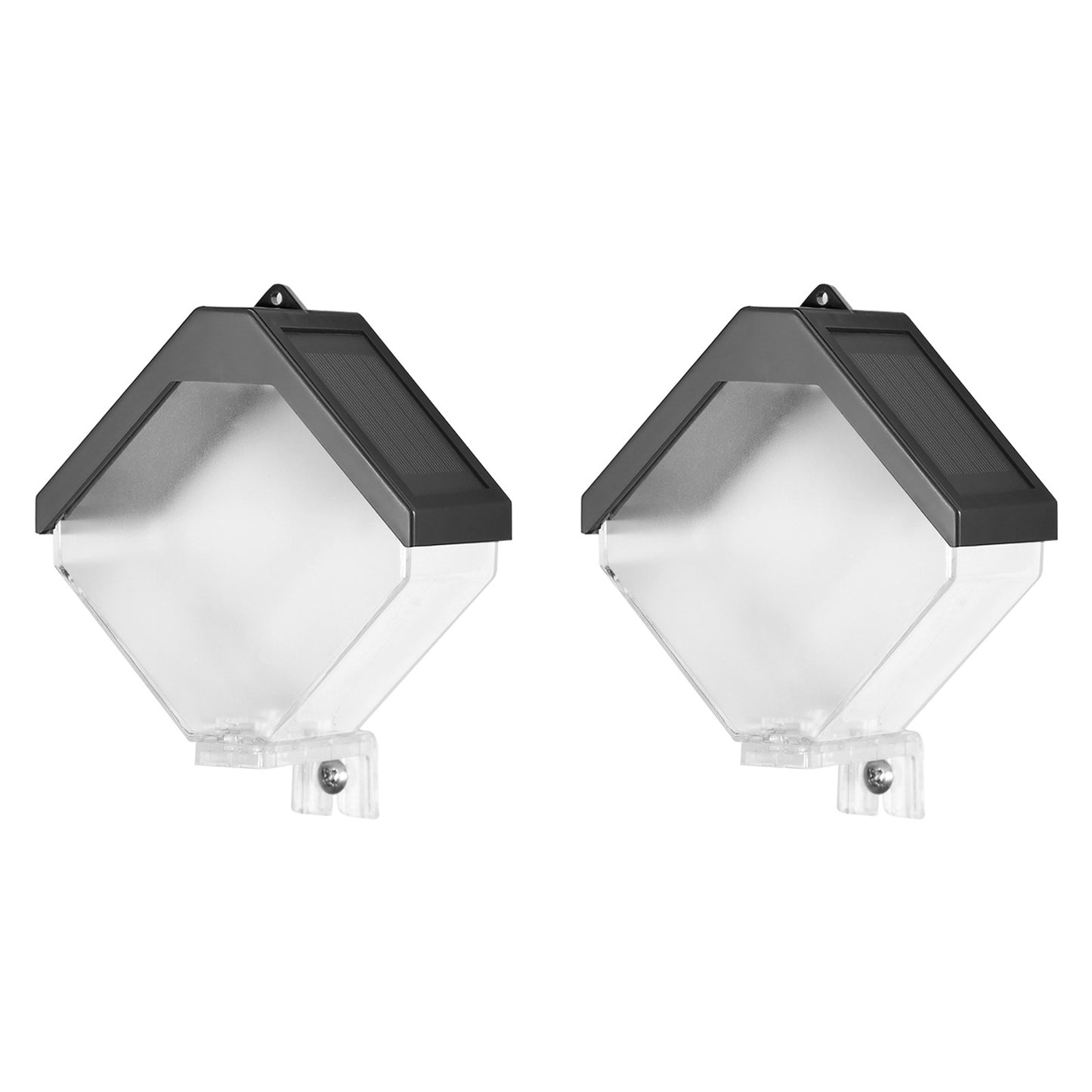 2Pcs Hanging Brick Solar Lights Deck Decor Outdoor Solar Wall Light