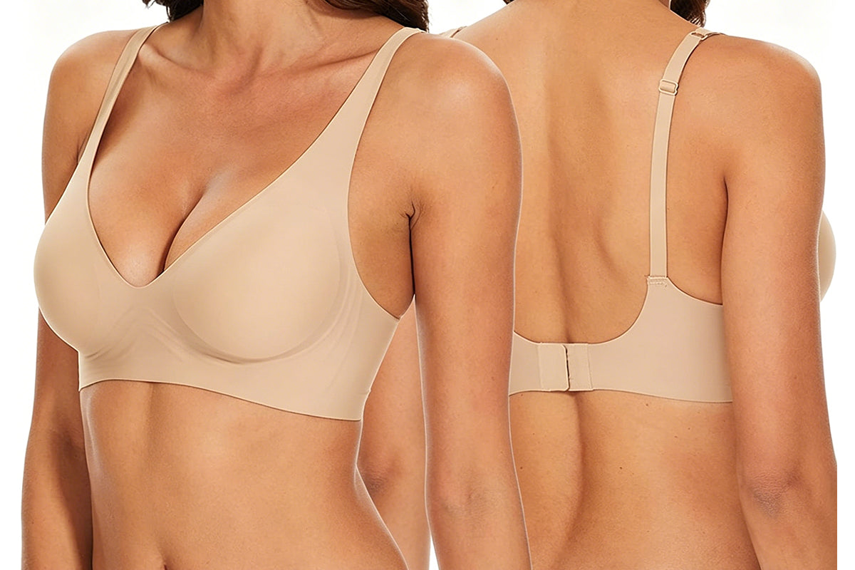 2Pcs Seamless Bra for Women Comfort Non Wired Push Up Bras for Daily Sport