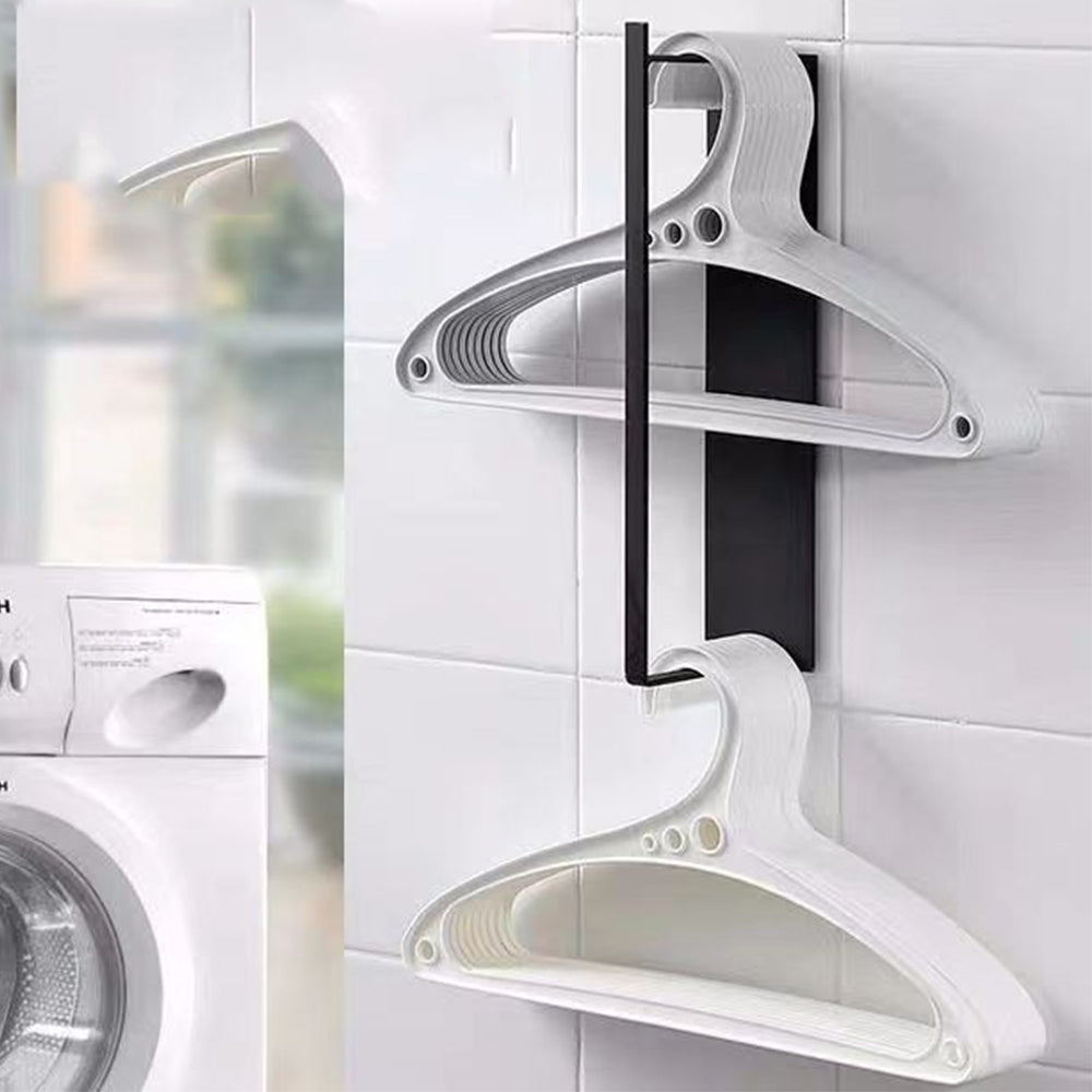 Adhesive Clothes Hanger Storage Rack