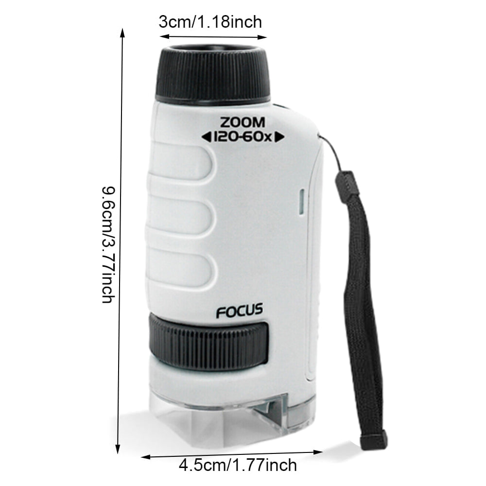 Portable Pocket Microscope Science Educational Toy with 12 Microscope Slides