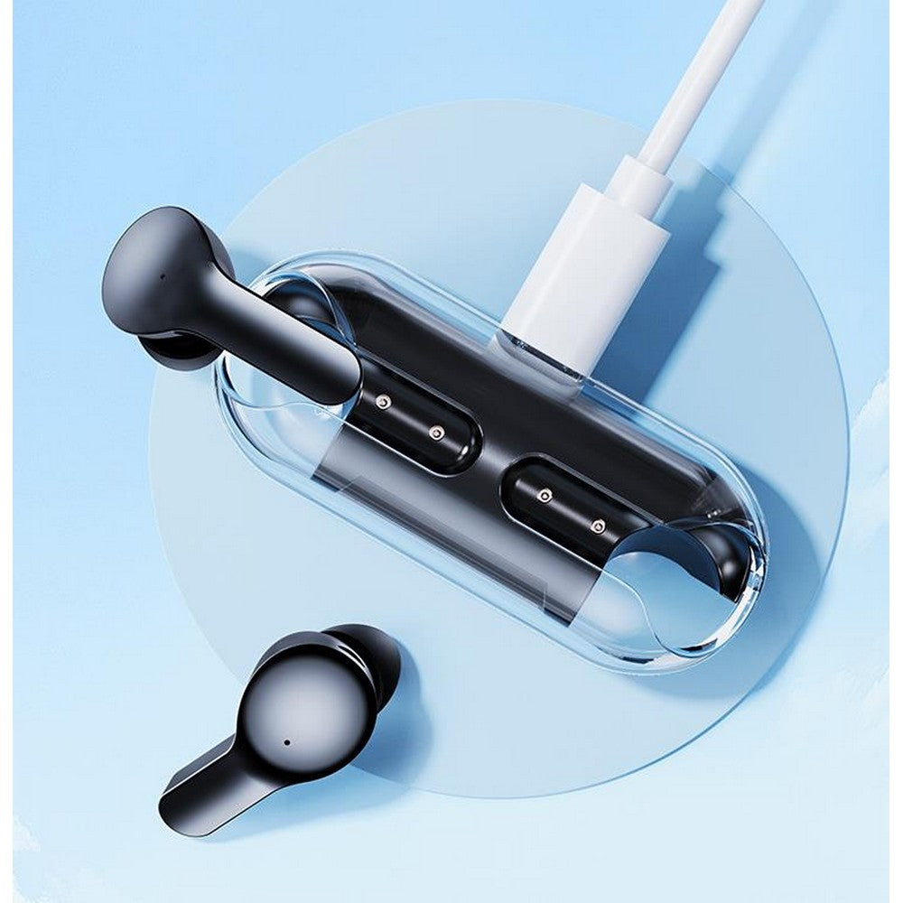 TWS Bluetooth In-ear Transparent Case LED Display Hearing Aid Mini Headphones