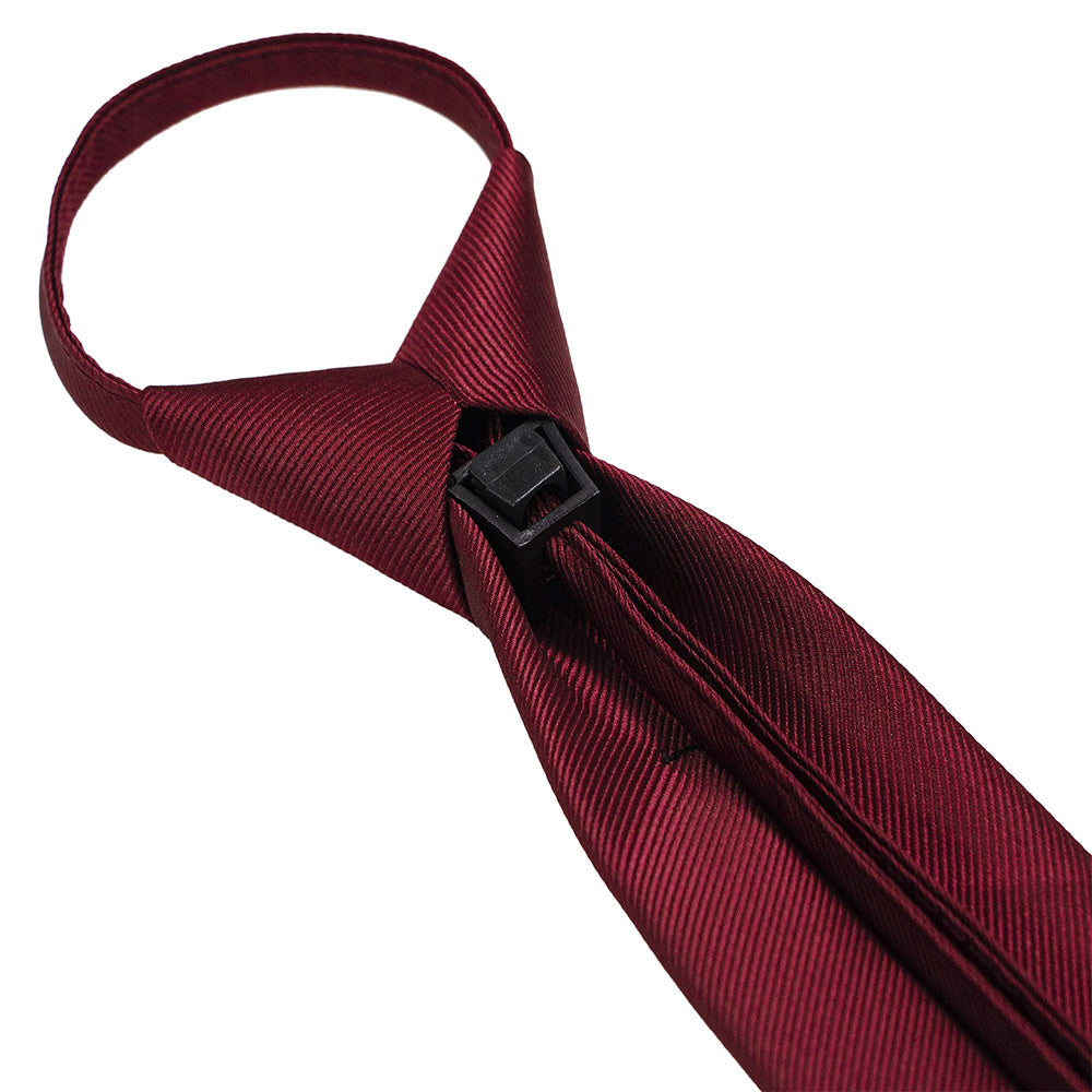 Men Pre-Tied Zip Necktie 8 cm for Wedding Business Formal Wear