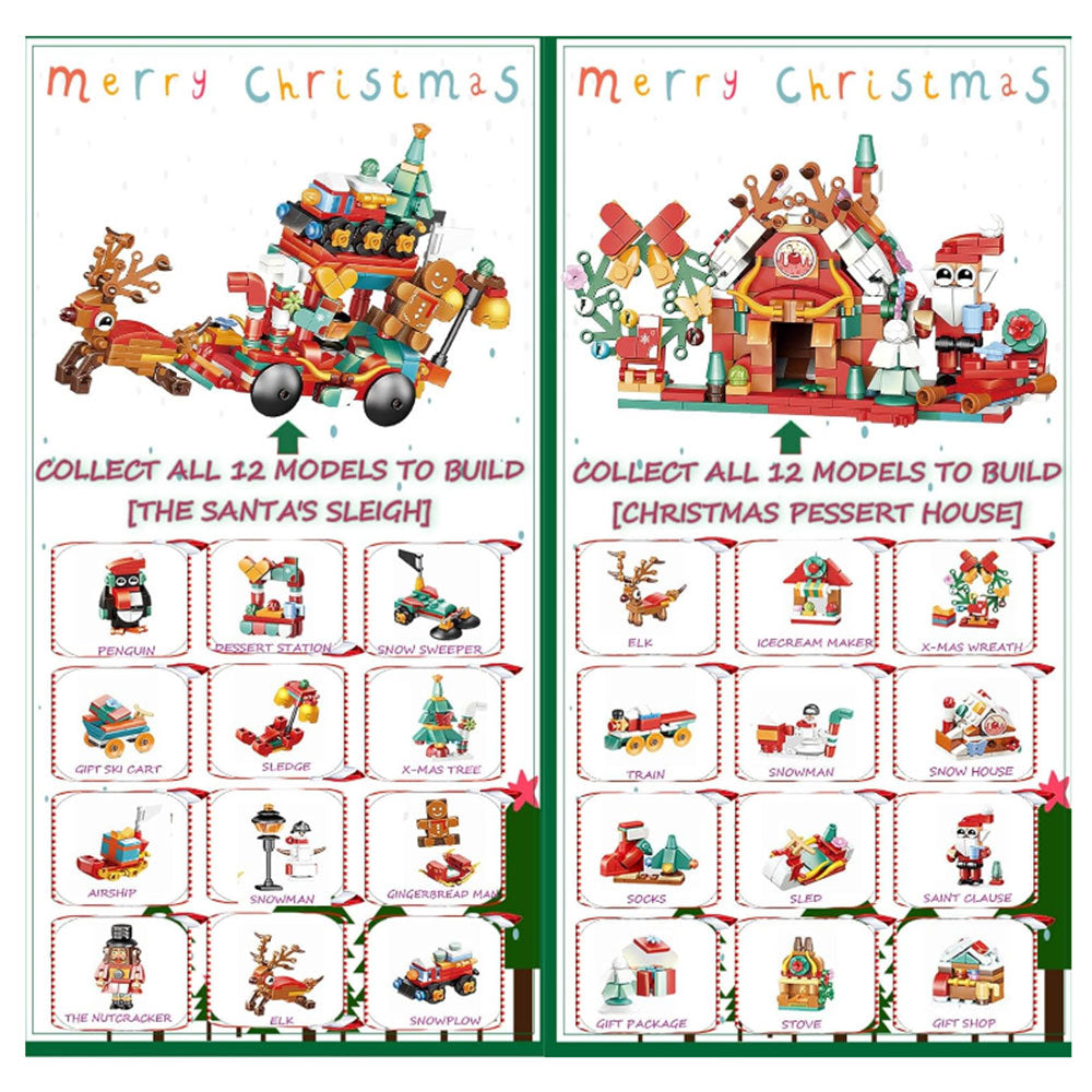 Christmas Advent Calendar Building Block 24 Days Countdown Surprise Box