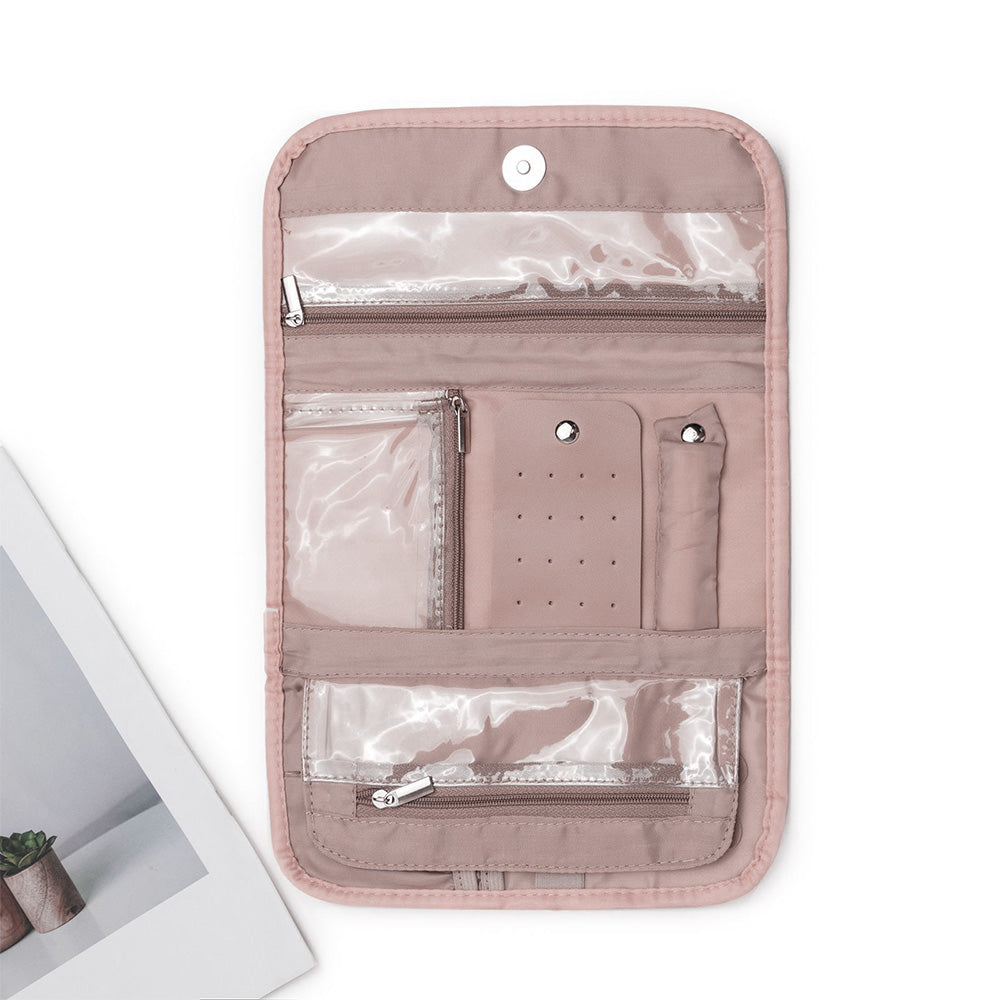 Foldable Roll Up Earring and Jewelry Organizer Travel Bags