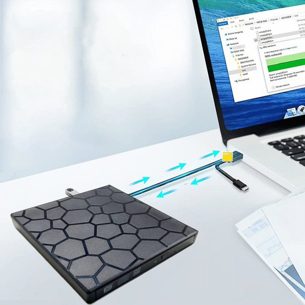 USB3.0 Type-C External DVD Drive Disc Player Burner Reader Writer For PC Laptop