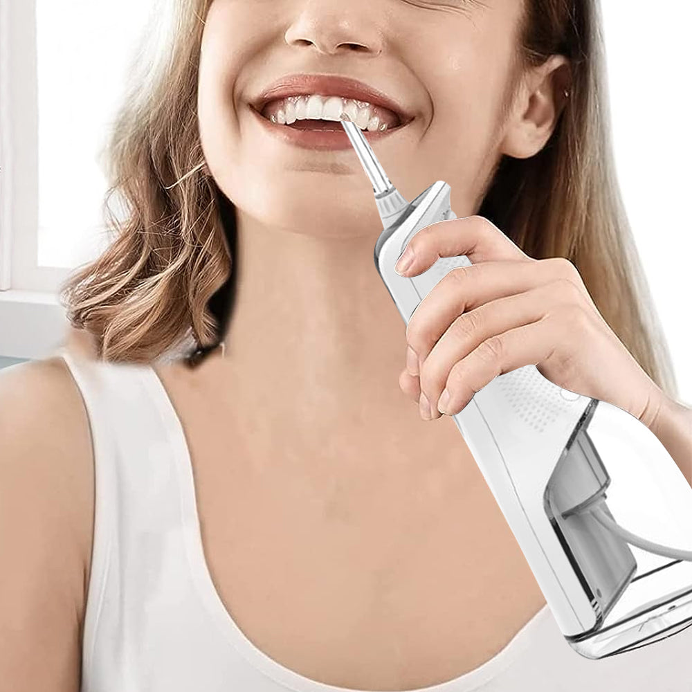 Cordless Water Flosser Teeth Cleaner 300ML Dental Flosser with 4 Jet Tips