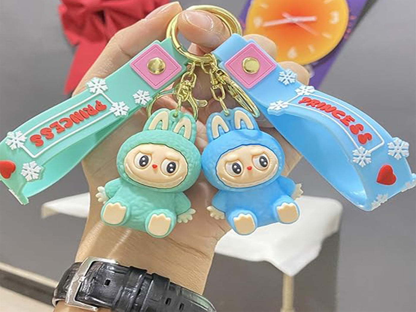 6Pcs Labubu-inspired Cartoon Key Chain