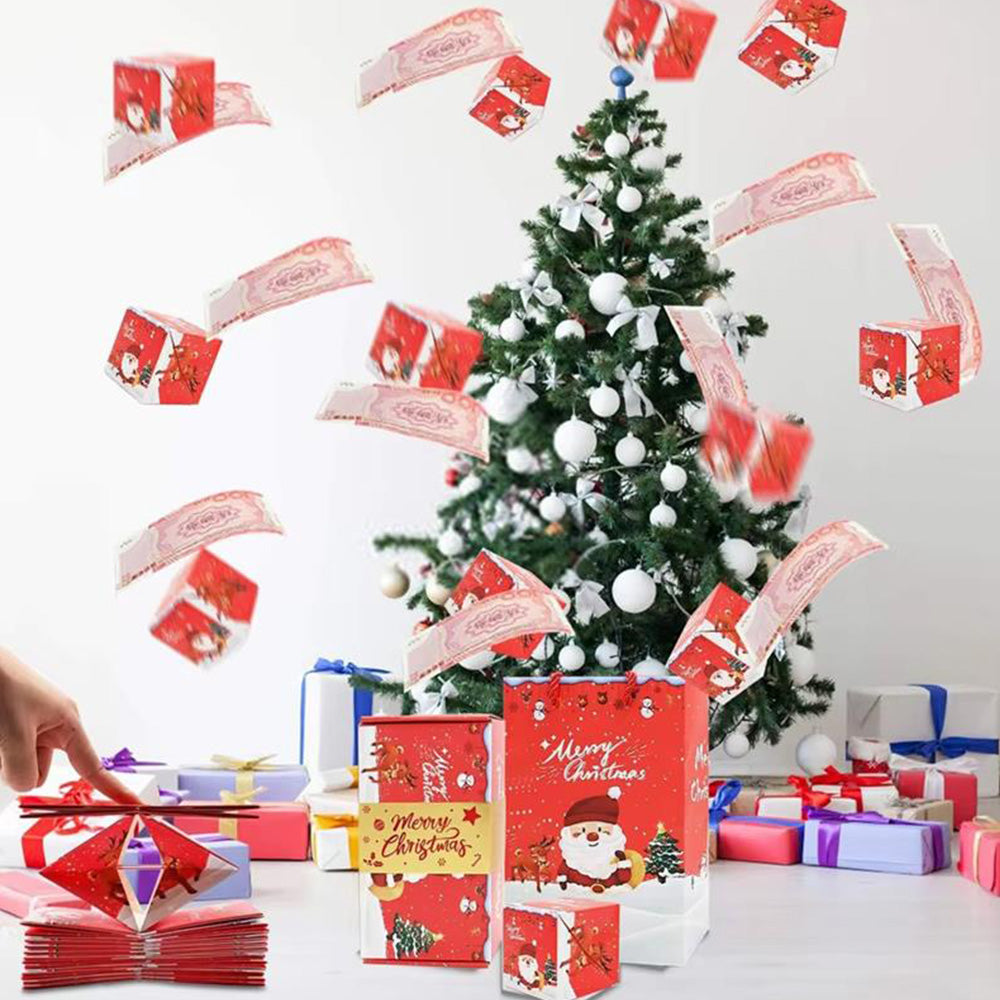 Christmas Folding Surprise Gift Box with 10 Jumping Surprise Bounce Boxes