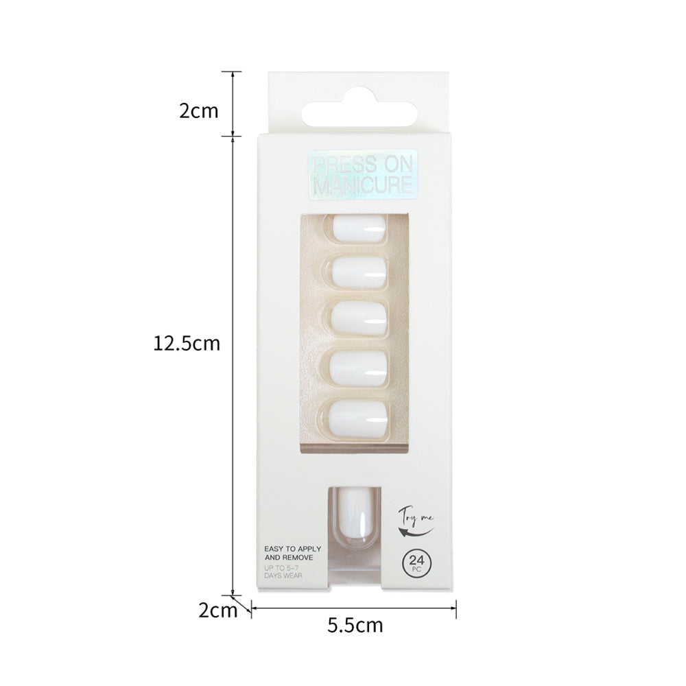 3Sets Reusable Solid Color Fake Nails Press On Manicure
