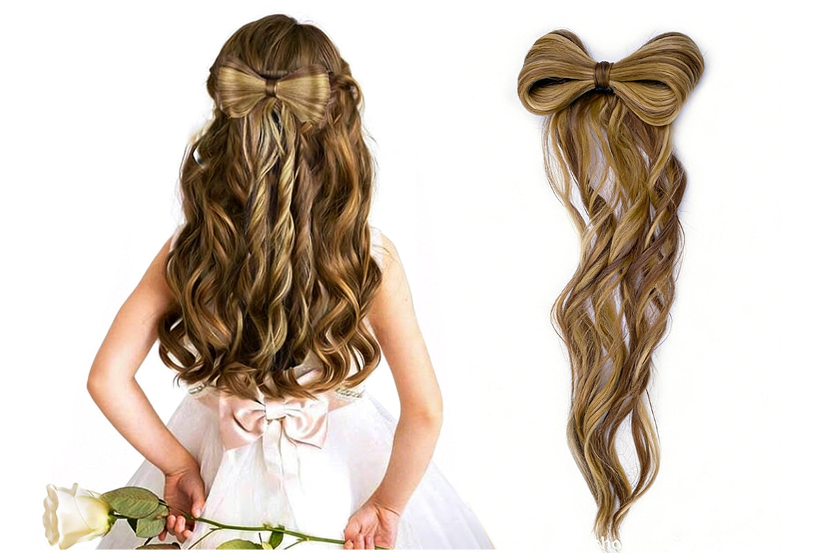 Bow Ponytail Hair Clip for Long Curly Hair Decorative