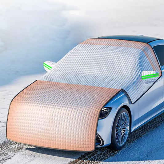 Universal Car Windshield Snow Cover - Heavy Duty Winter Frost Protector for Most Vehicles