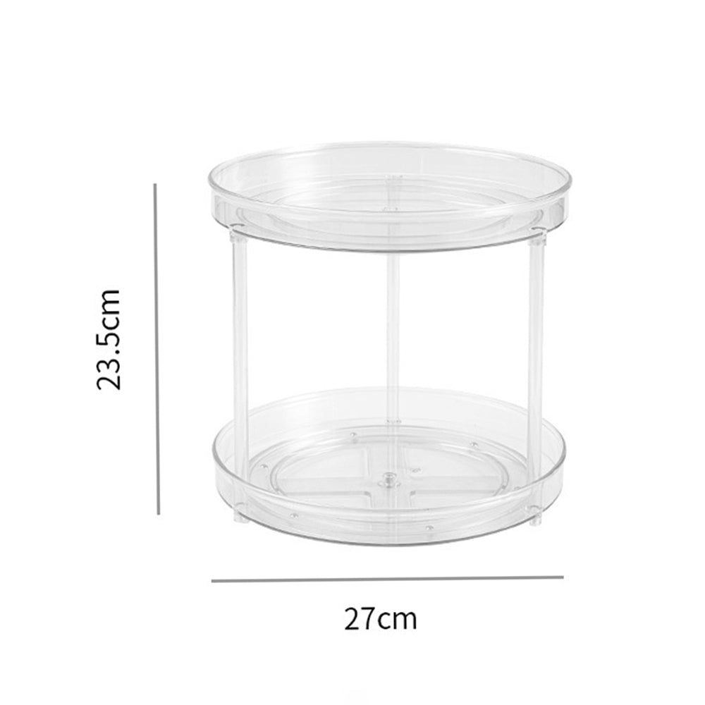 2Pcs 2 Tier Lazy Susan Turntable Spice Rack Organizer