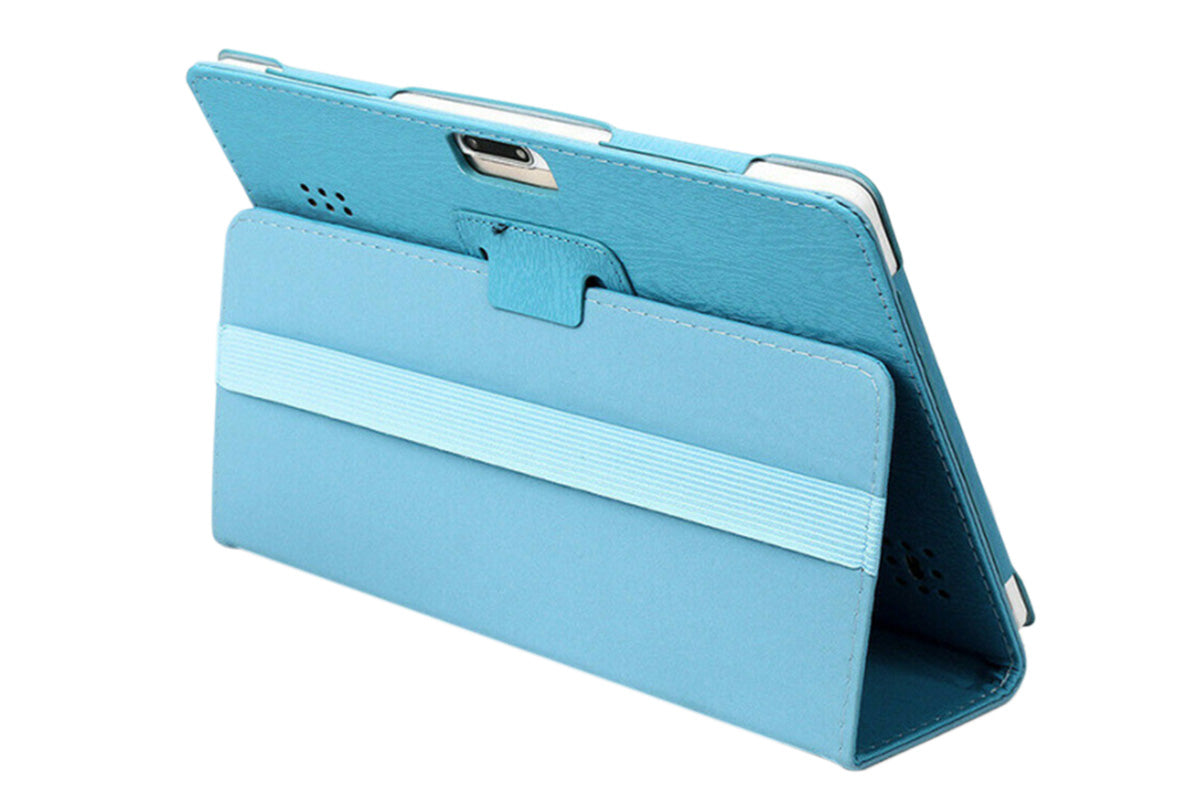 Universal 10 10.1 Inch Android Tablet Case Rotatable Multiple Viewing Stand Case-Blue