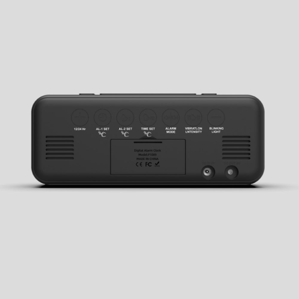 Vibrating Alarm Clock with Extra Bed Shaker for Heavy Sleepers