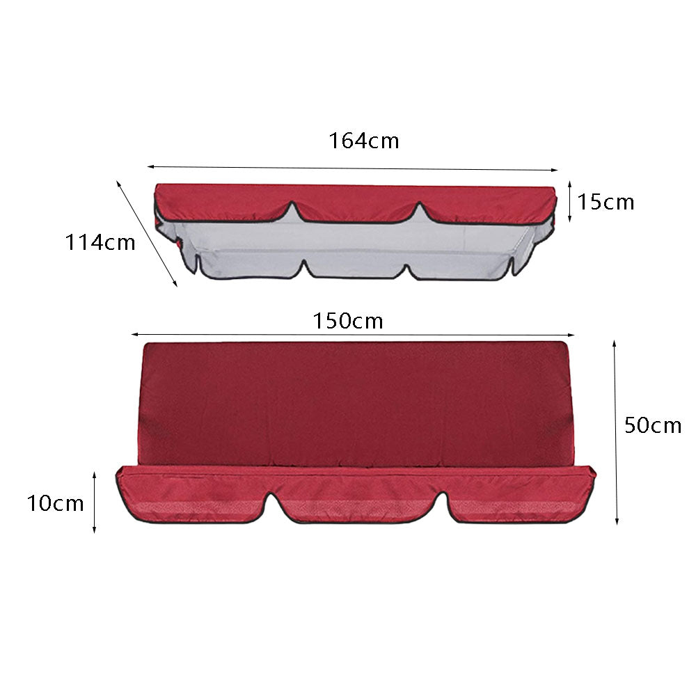 Waterproof Swing Canopy Replacement Swing Seat Sun Shade Cover with Seat Cover