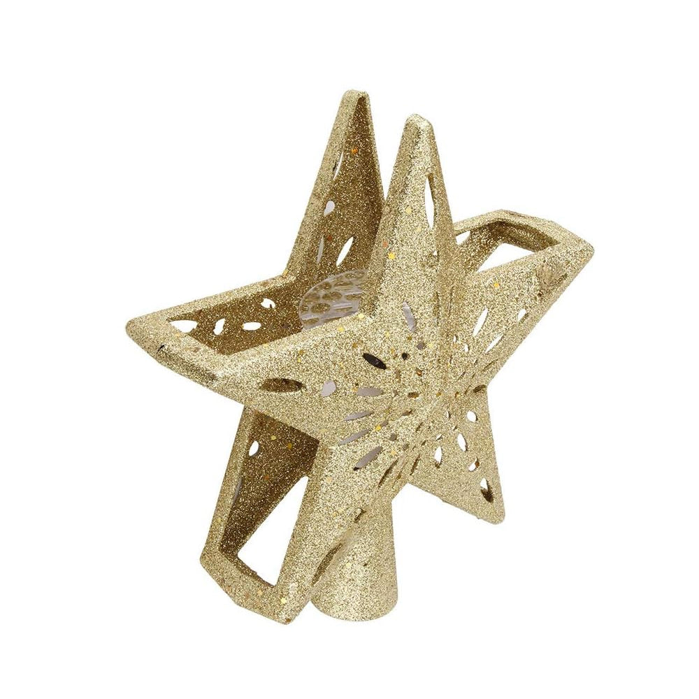 Christmas Decoration Star Tree Topper Gold Led Star Projector Christmas
