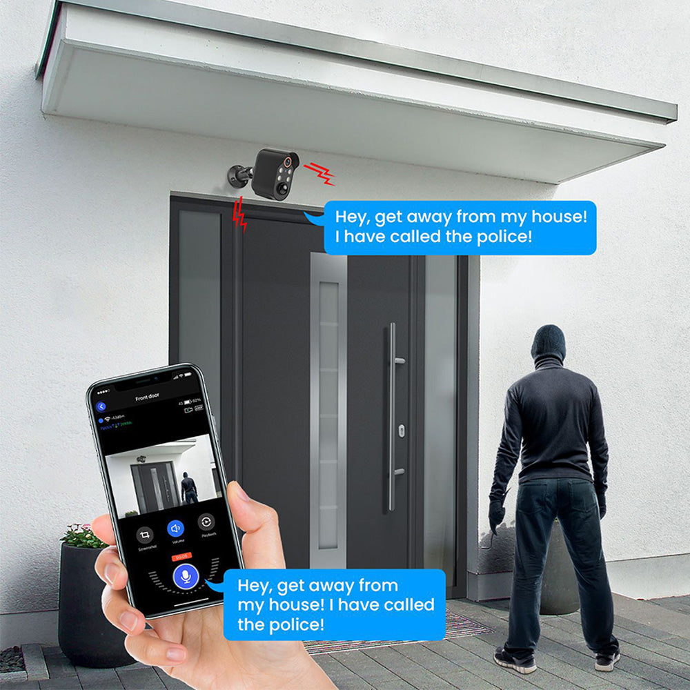 Wireless Outdoor Security Camera Monitor with Color Night Vision