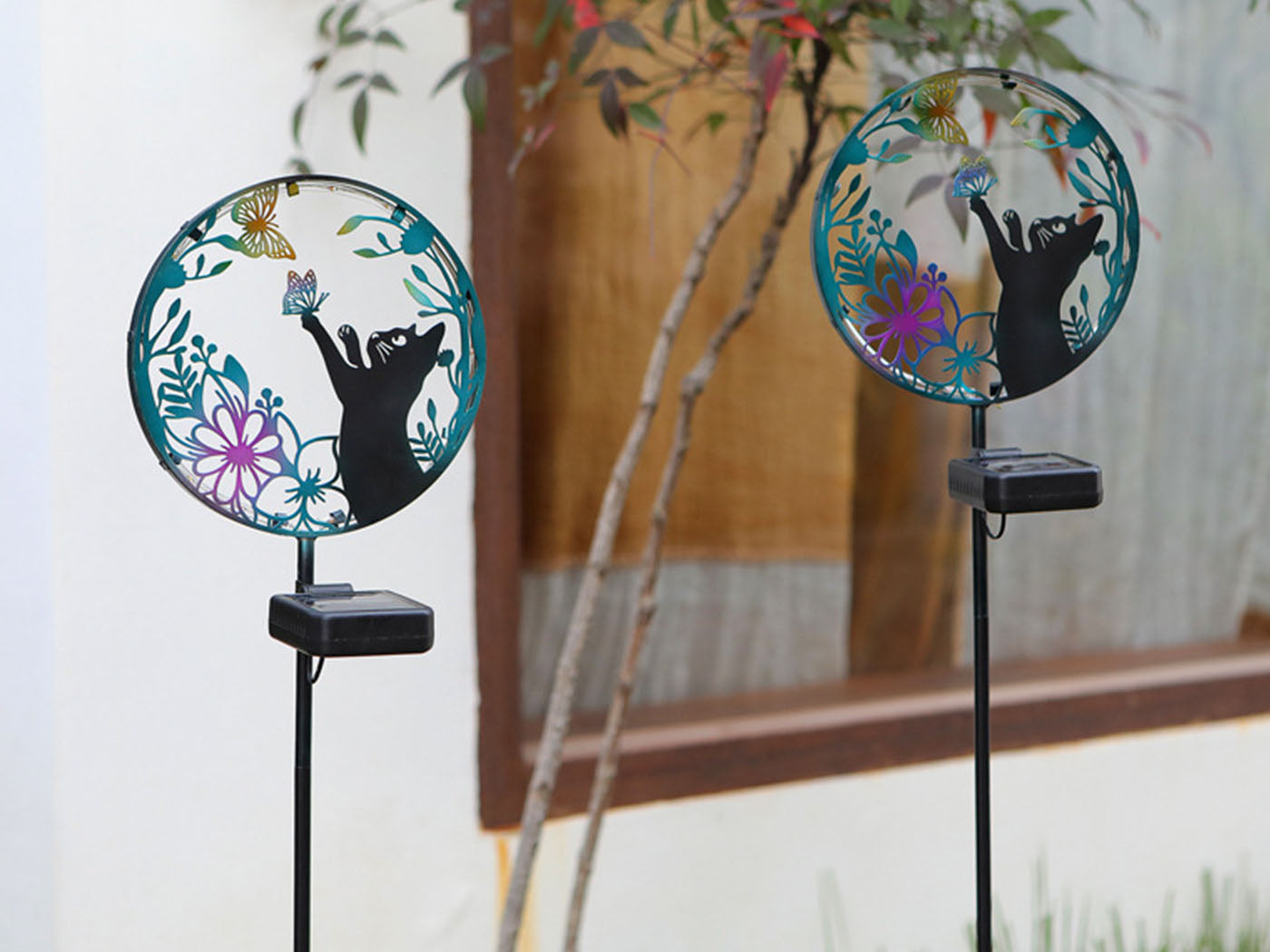 Solar Lights Solar Silhouette Light Silhouette Garden Stakes Outdoor Garden Lamp