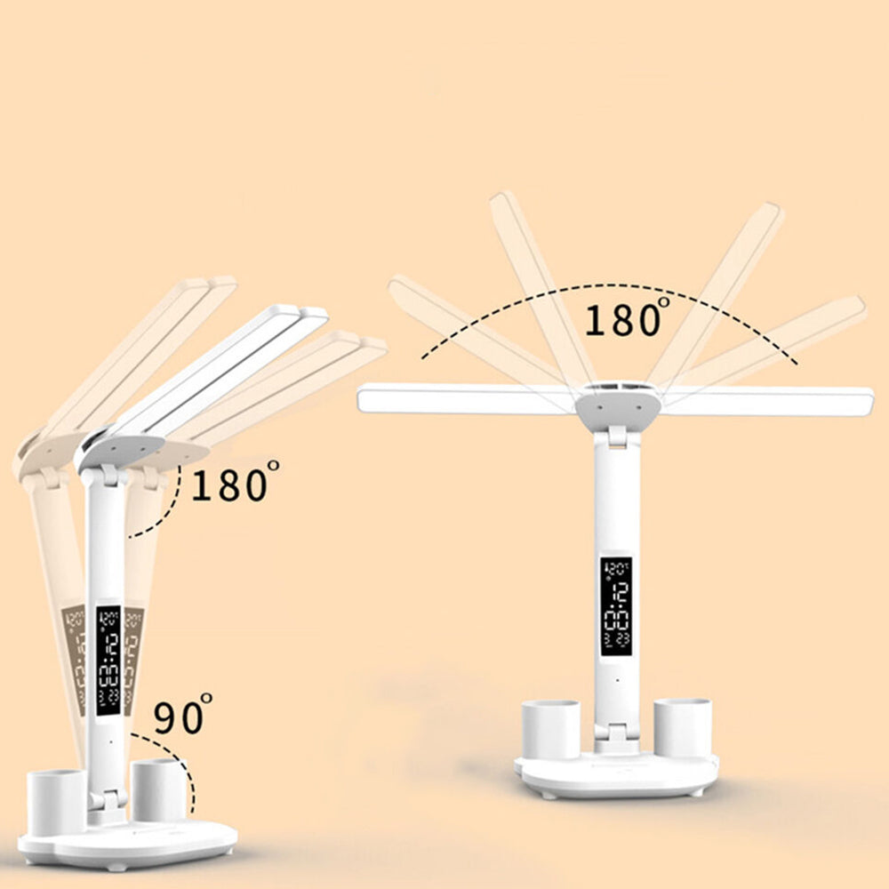 USB Rechargeable Touch LED Dimmable Desk Lamp with Pen Container