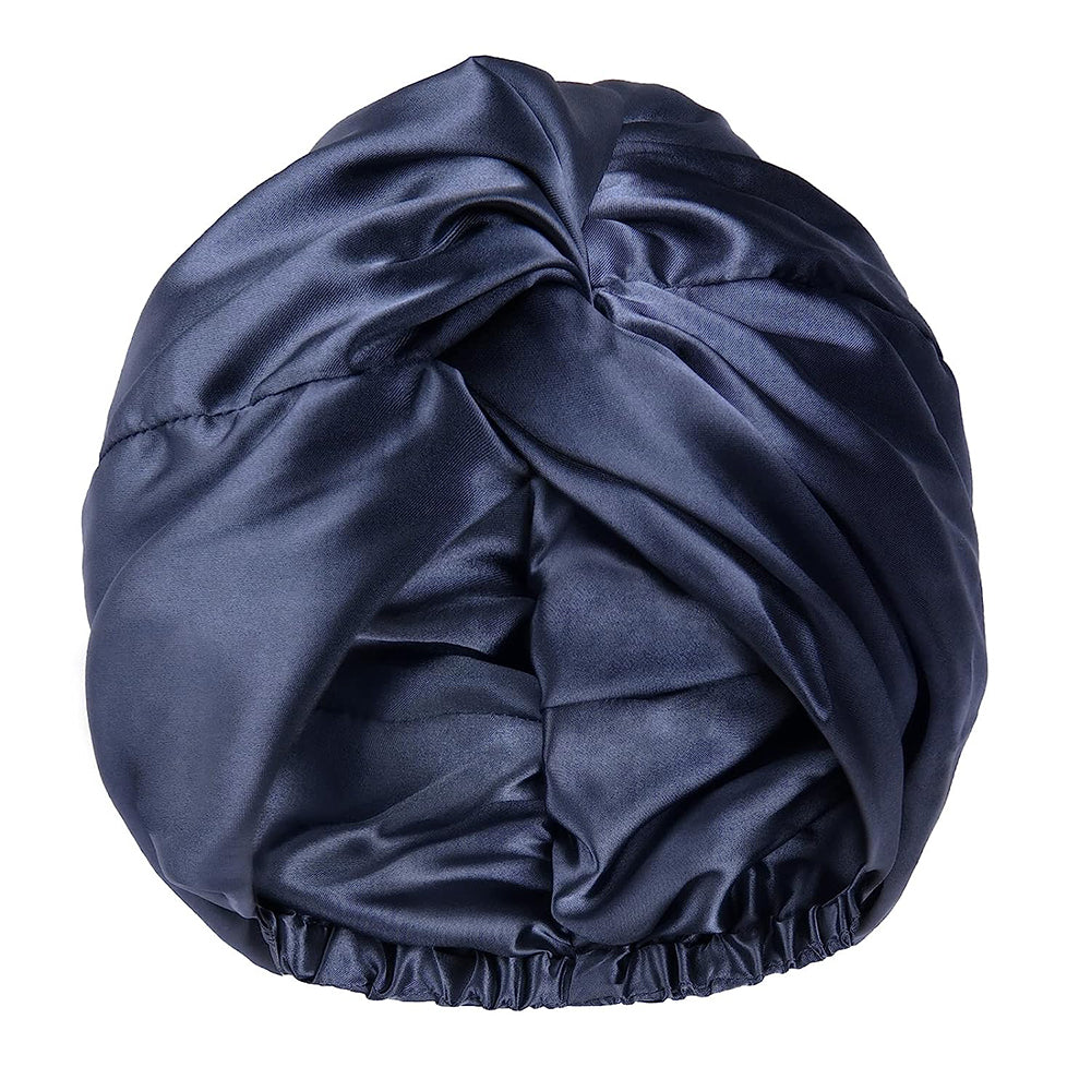 100% Silk Bonnet Sleep Cap for Women Hair Care Adjustable Knotted Turban Hat