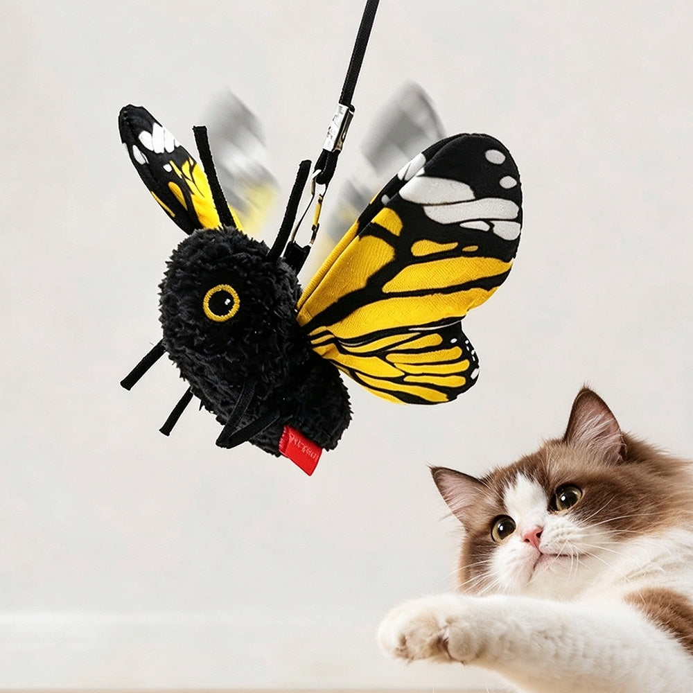 Electric Butterfly Cat Toy with Flapping Wings 3 Modes and Touch Activation