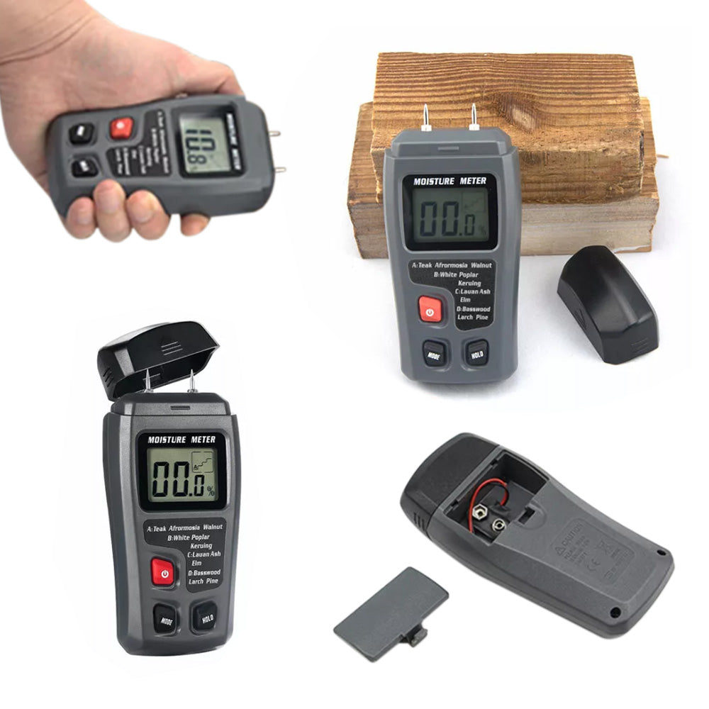 Wood Moisture Meter Digital Moisture Detector Pin-Type Moisture Detector For Wood Paper Firewood