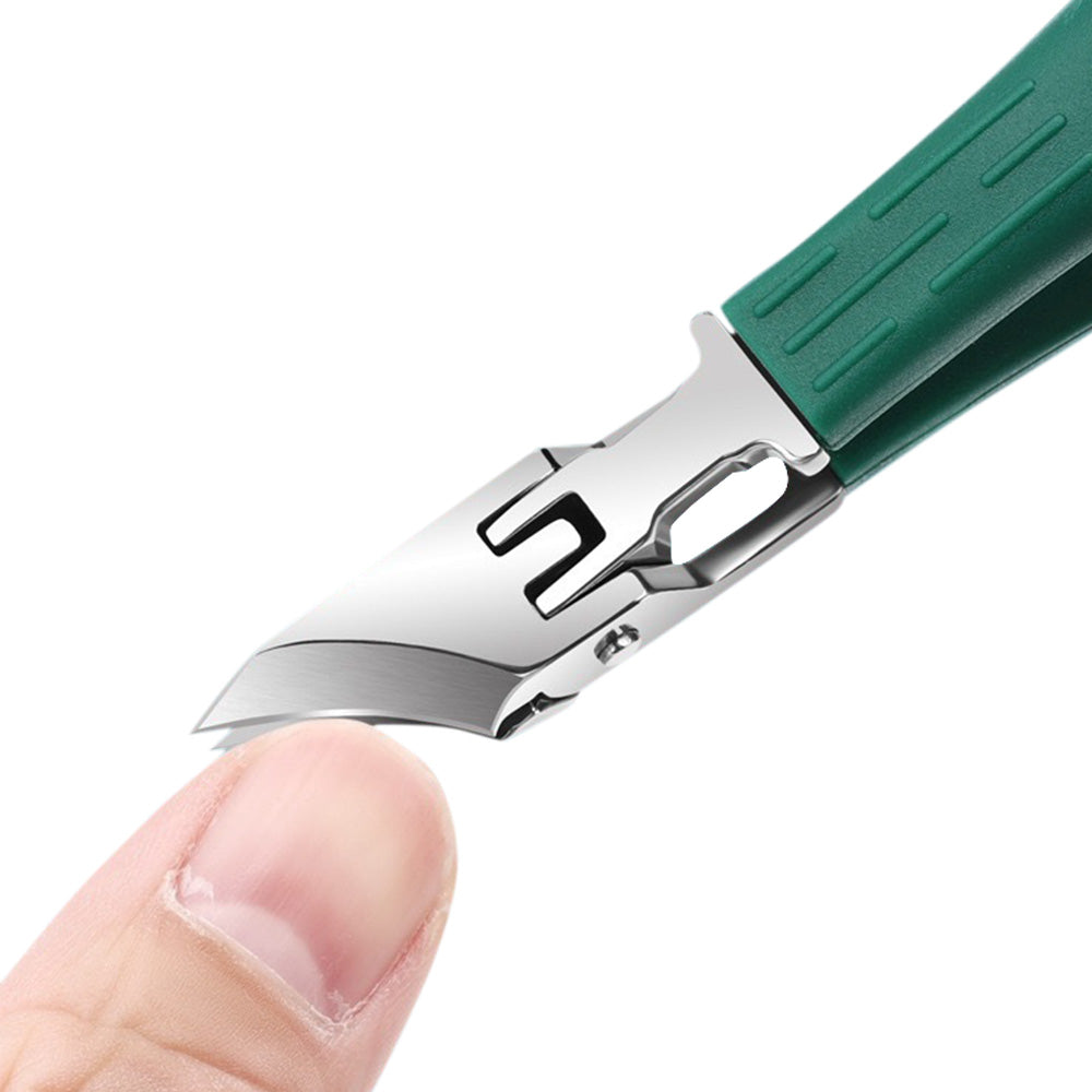 3 Piece Slanted Nail Clipper Set with File and Cleaner Tool