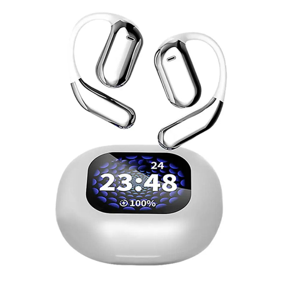 Wireless Open Ear Earbuds With LCD Touchscreen Bluetooth 5.4 Over The Ear Earbuds