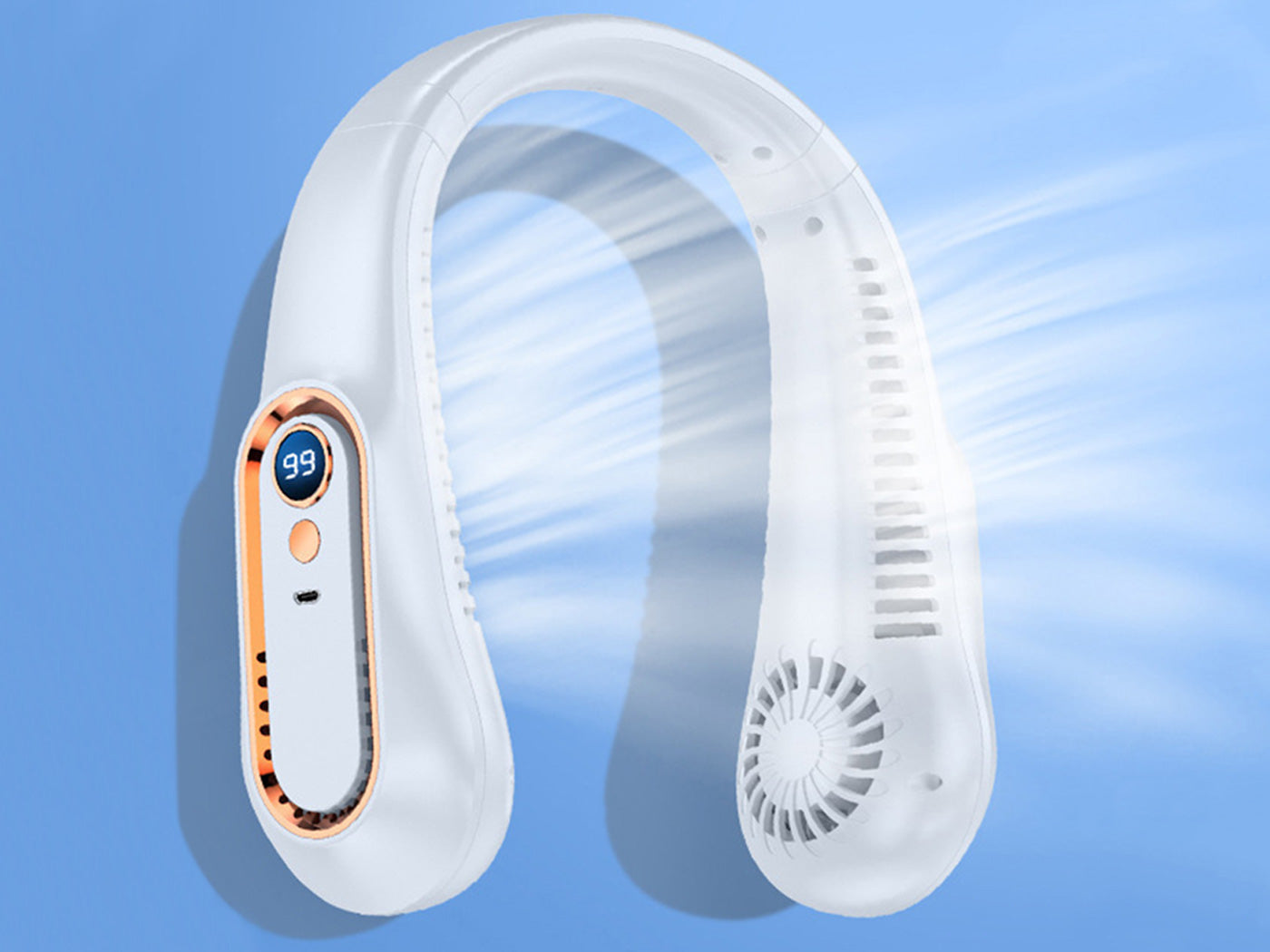 Up Down Airflow Neck Fan USB Neck Air Conditioner Personal Fan