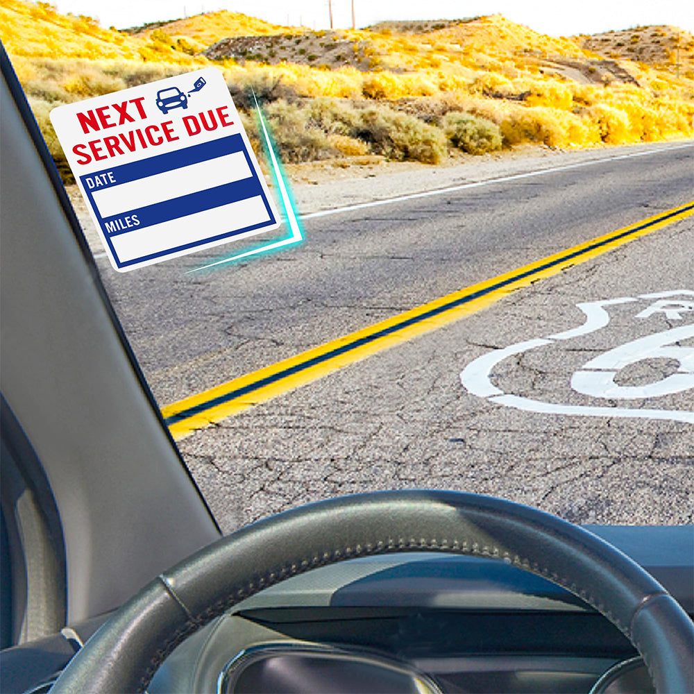 300 PCS Self Adhesive Vehicle Maintenance Reminder Labels for Car
