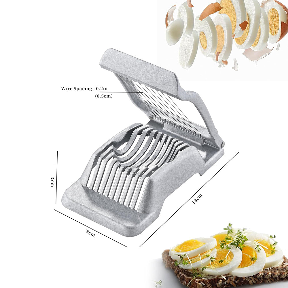 2Pcs Stainless Steel Hard Boiled Egg Slicer