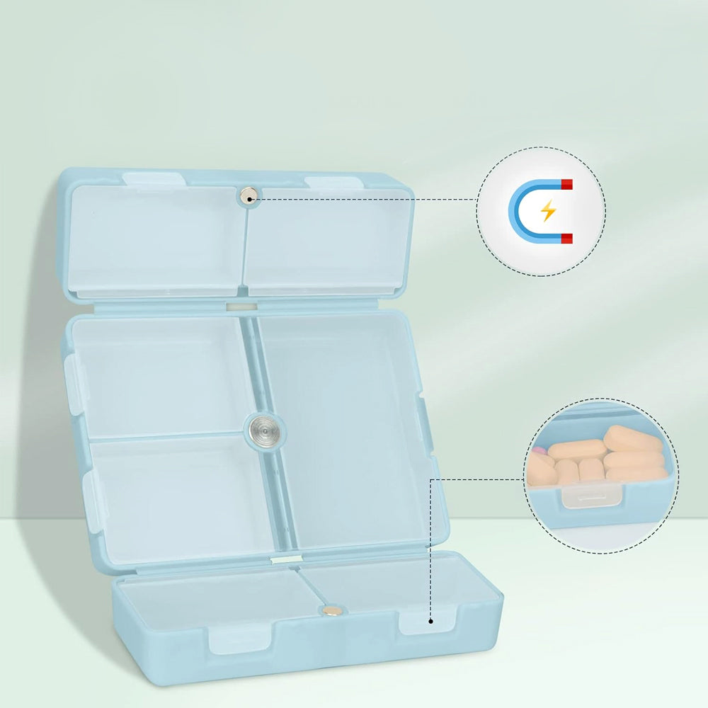 Portable 7-Grid Pill Medicine Storage Dispenser Box